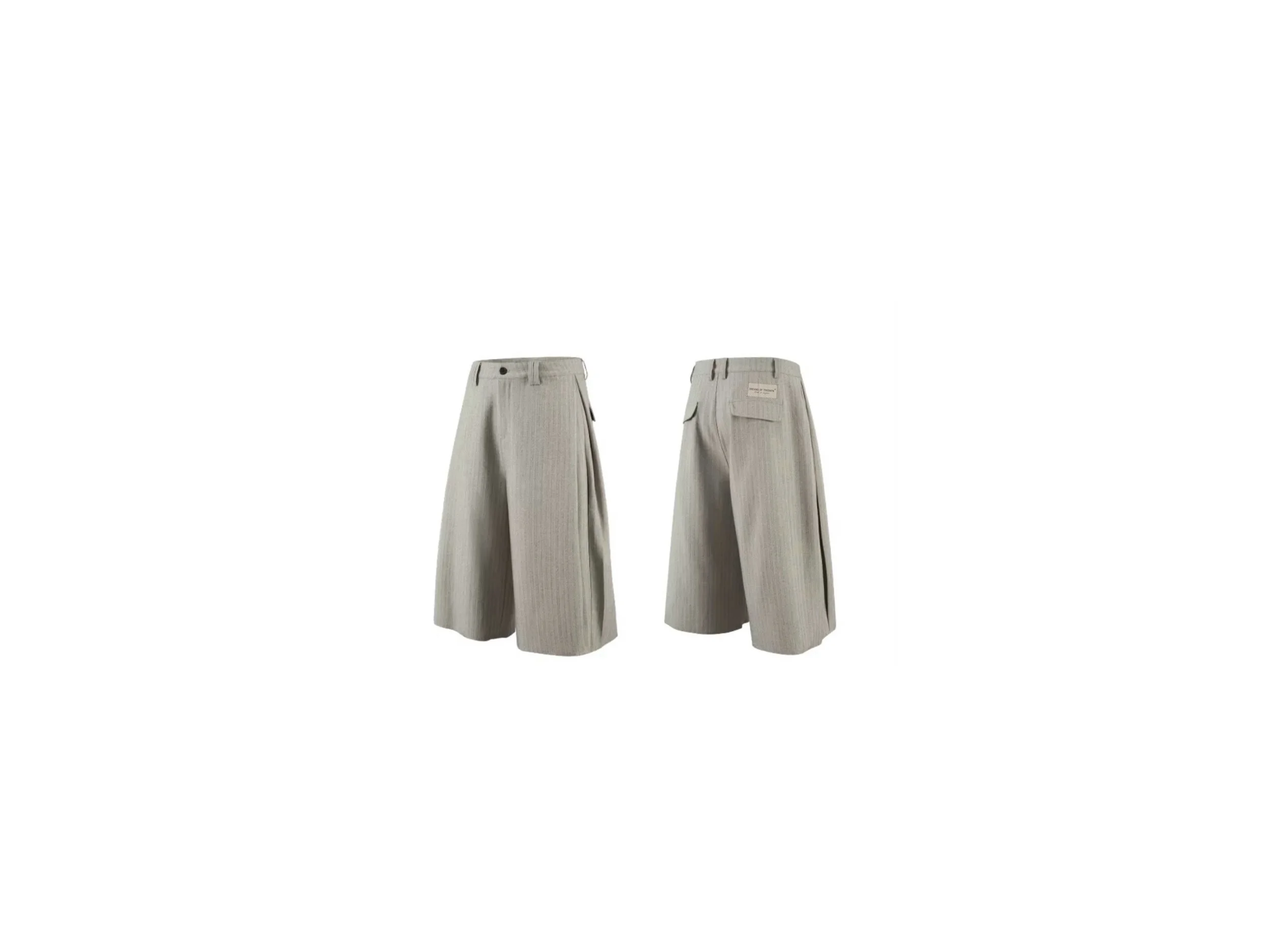 D.O.T. Pinstripe Pleated Wide Leg Jorts