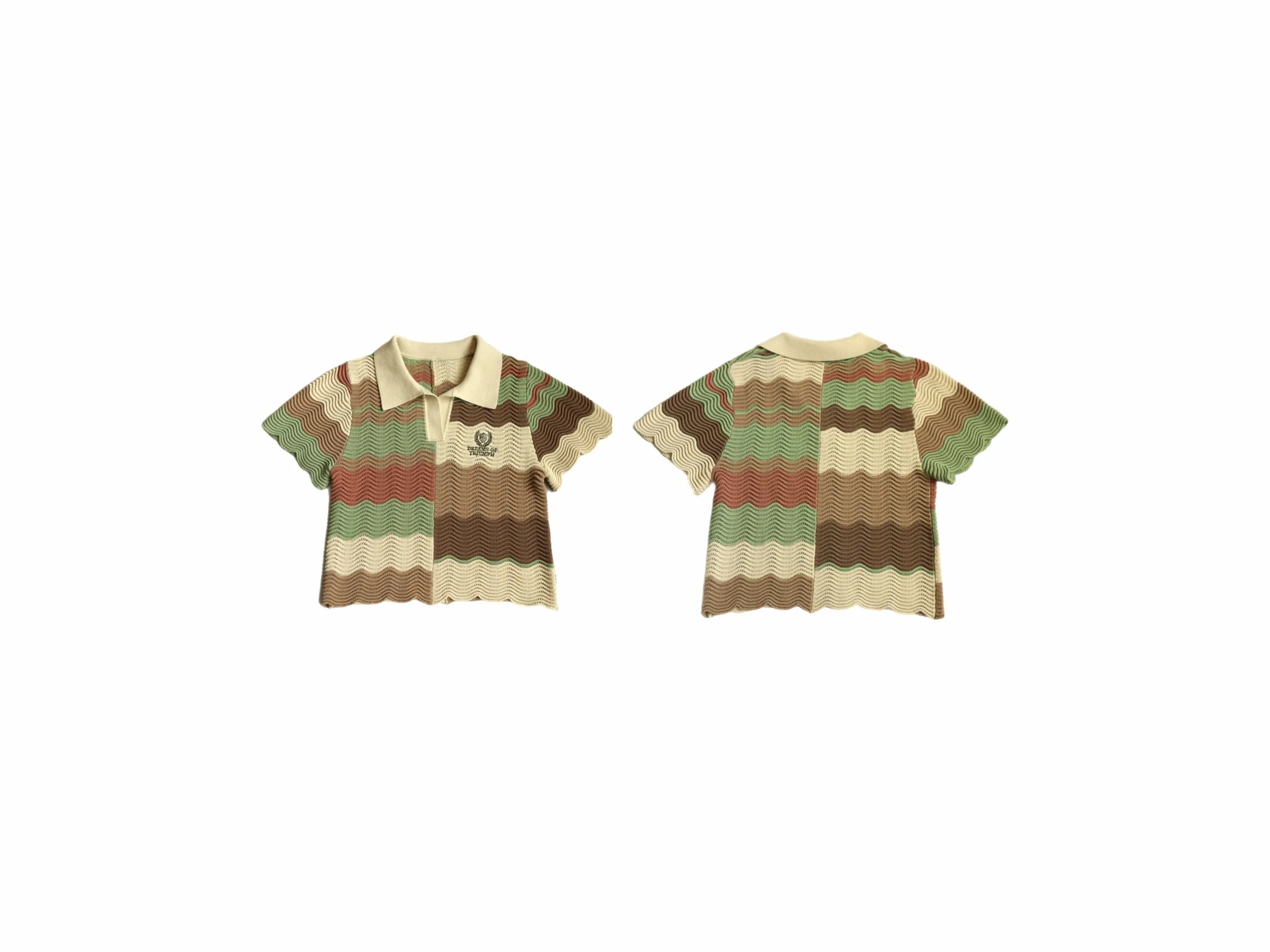 Women's D.O.T. Lux Colorblock  Crop Shirt