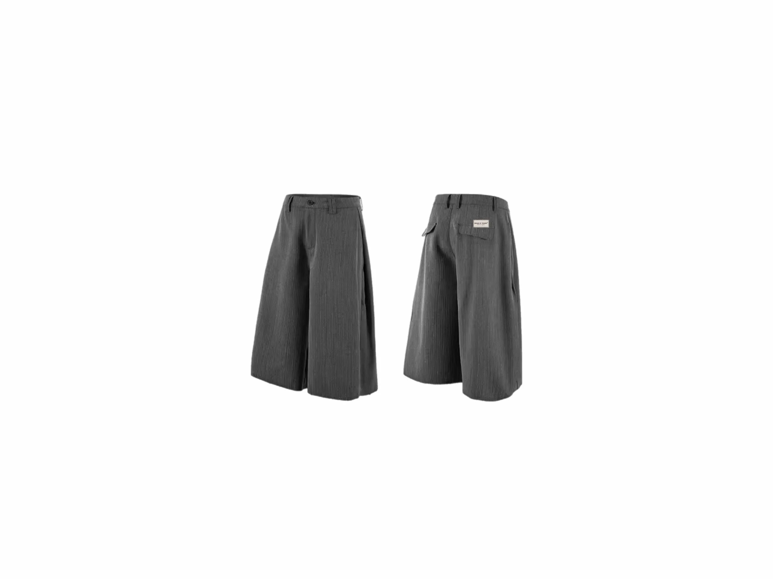 D.O.T. Pinstripe Pleated Wide Leg Jorts