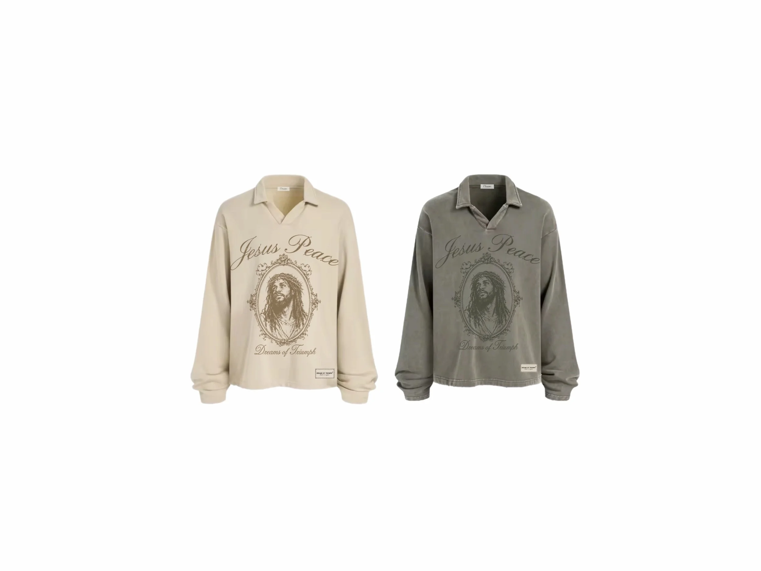 Jesus Peace Vintage Frayed Rugby