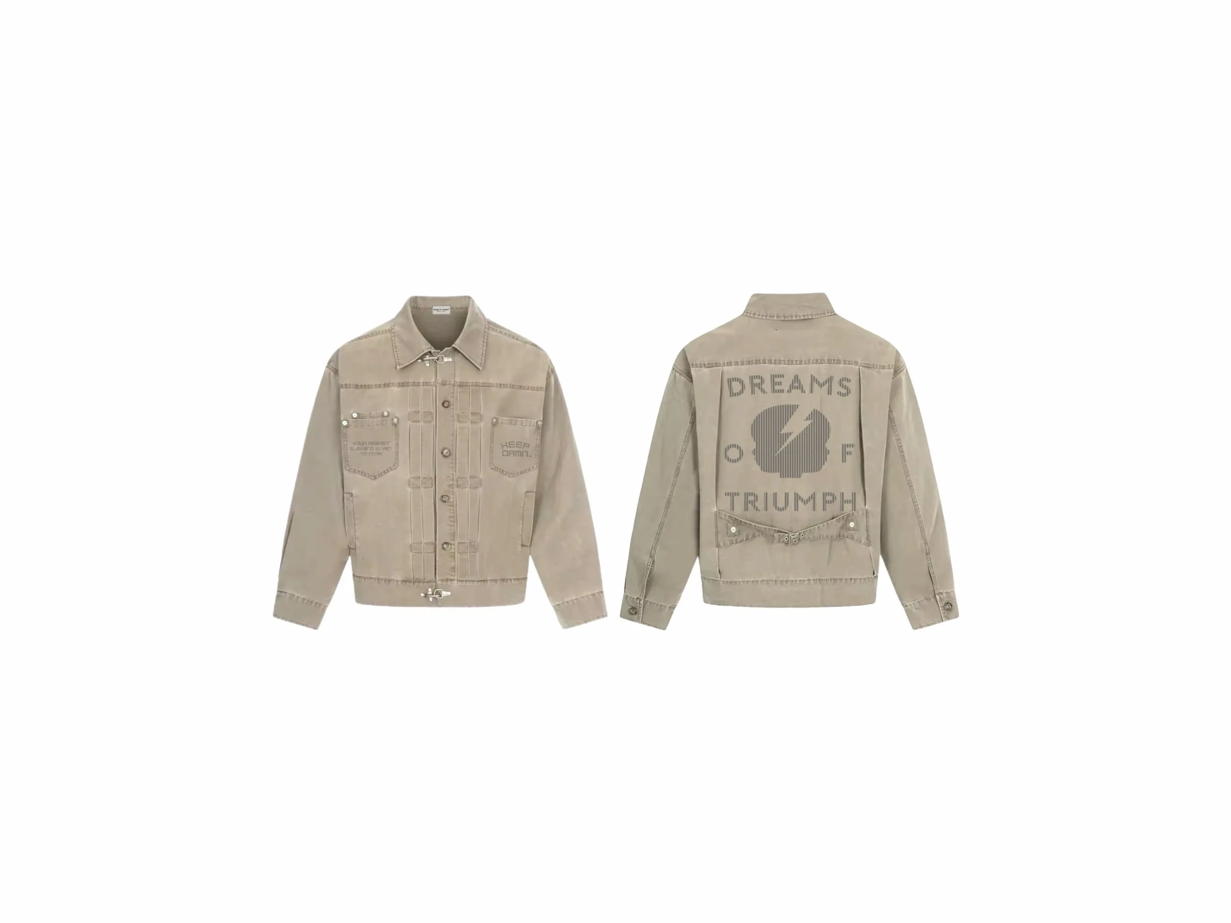 D.O.T. KEEP DRMN Pleated Cargo Jacket