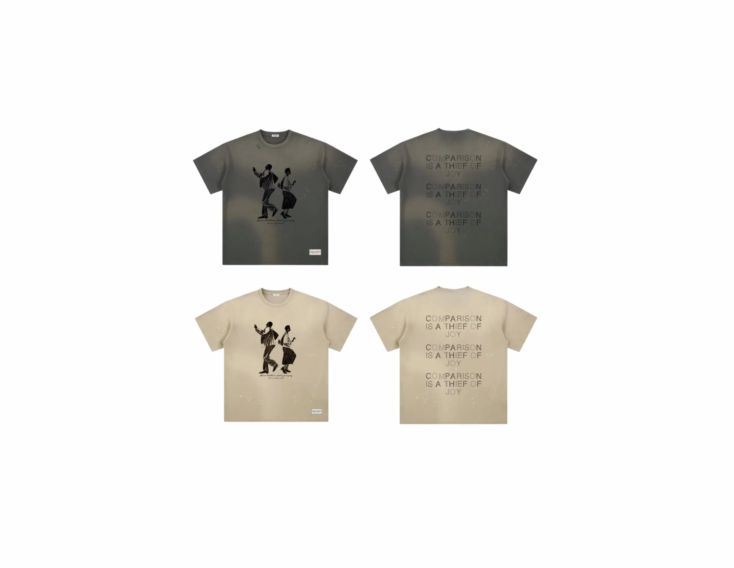 Comparison is a Thief of Joy Acid Wash Tee