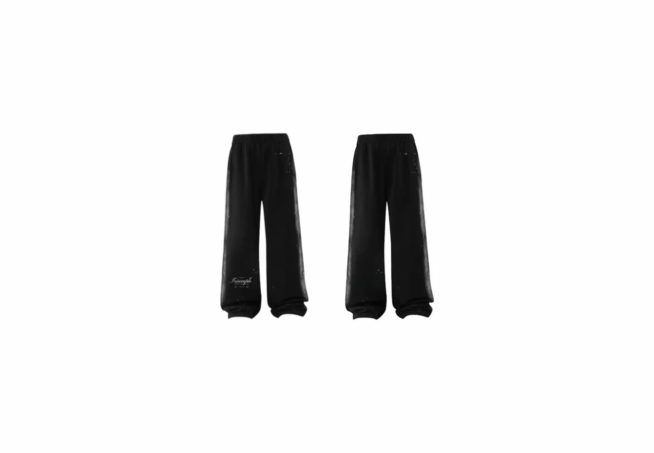 D.O.T. Acid Wash Paint Splatter Sweatpants