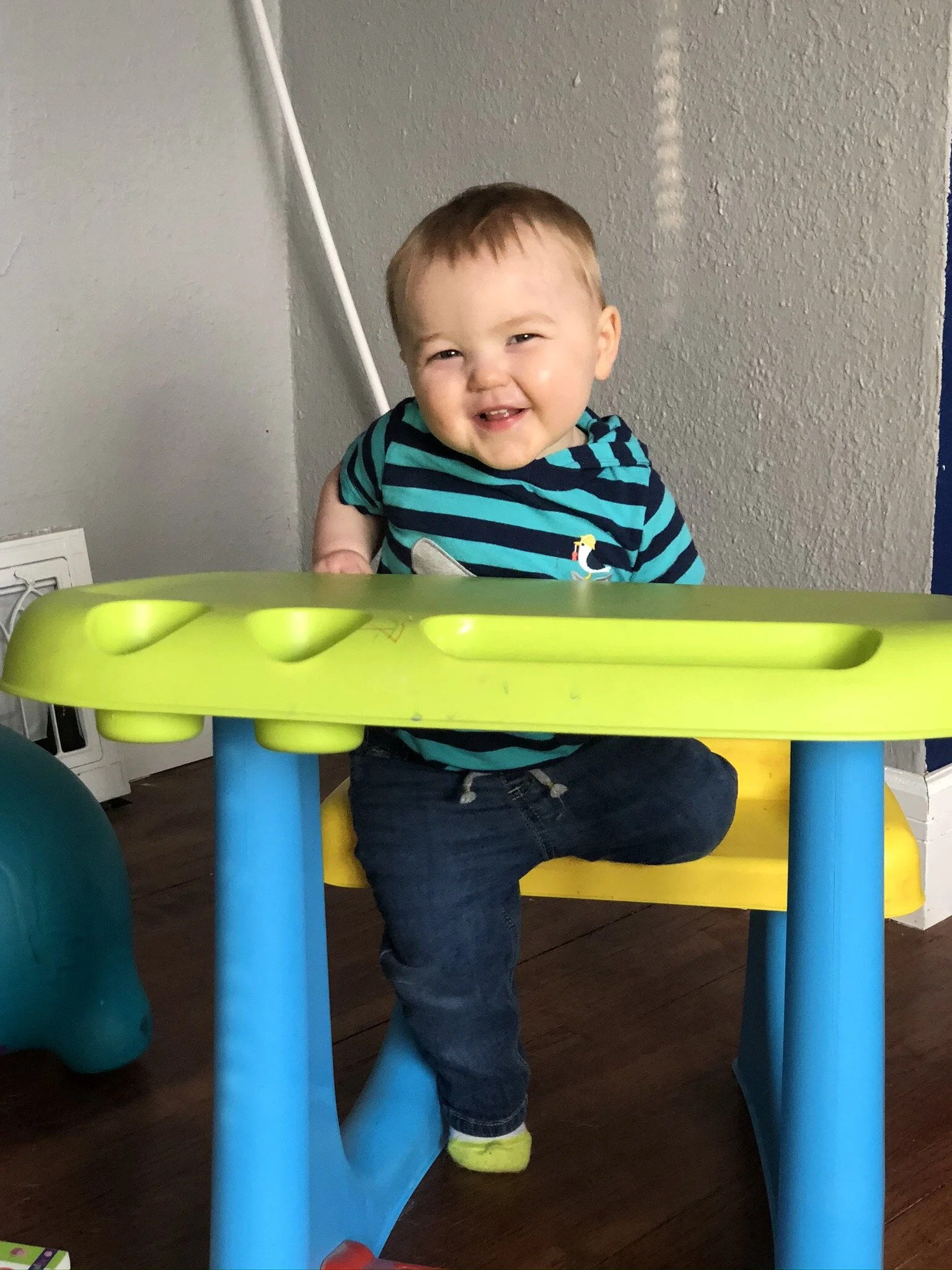 Owen is 18 months old and spring is approaching! 