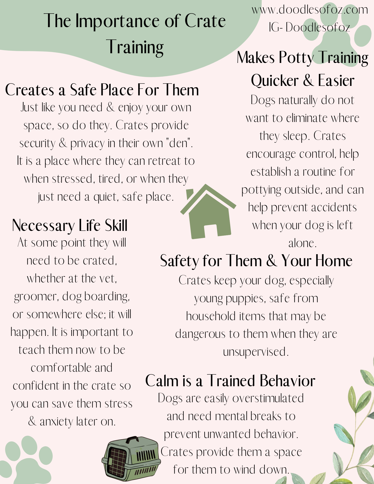 7 Reasons Why It Is Important to Crate Train — DOODLES OF OZ