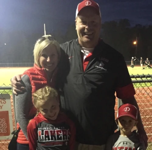 The Omang family after a Laker football game