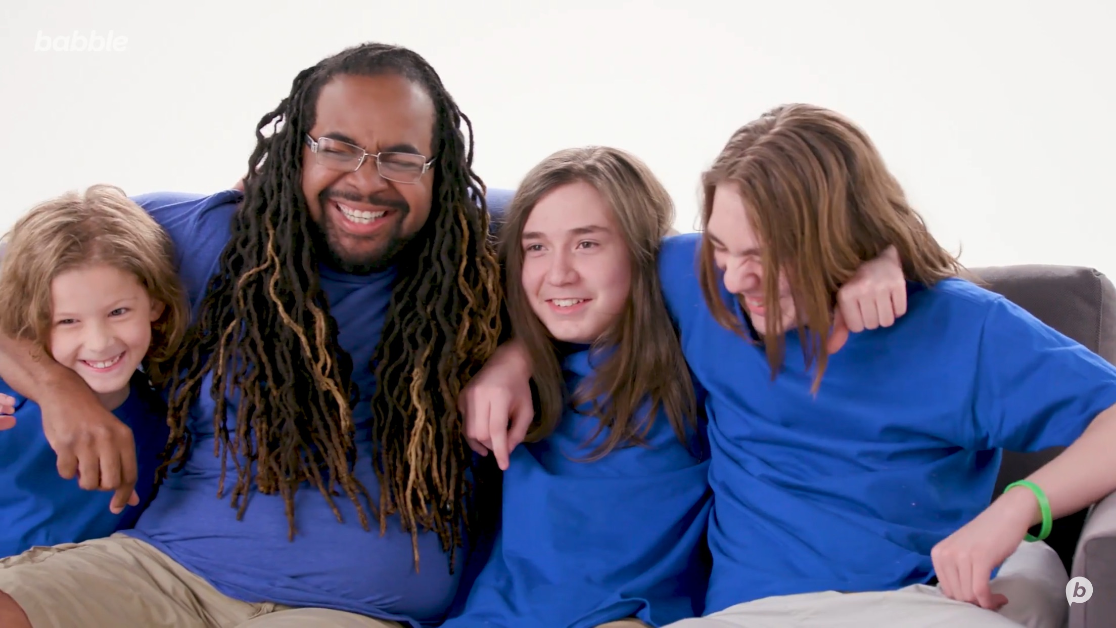 Single Father Barry Farmer and his sons Courtesy of Disney babble.com
