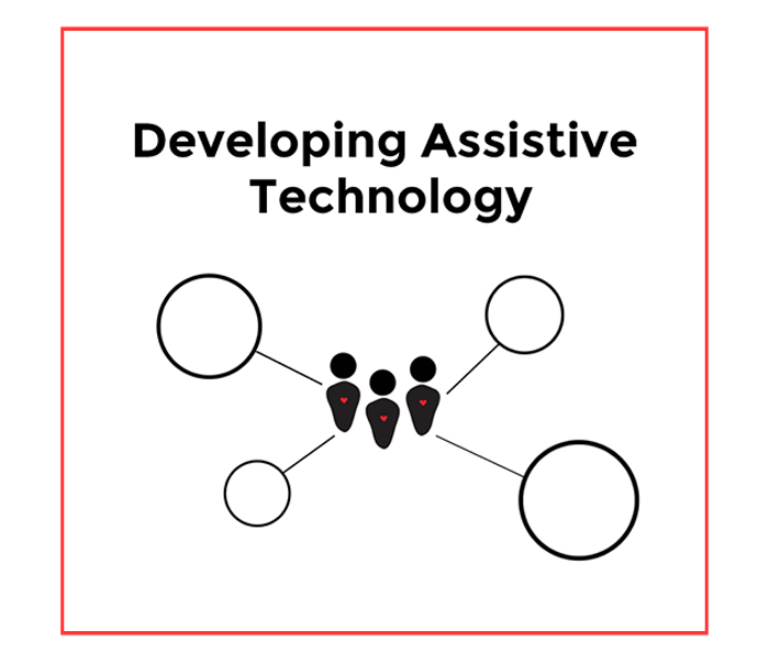 This multidisciplinary New York University course brings together students from Interactive Telecommunications, Occupational Therapy, and Integrated Digital Media Programs to work together to learn about and develop assistive technology, as well as cultivate a better understanding of the people being served. Partnering with community organizations, students work in teams and consult with clients to develop a prototype product (2015-2017).