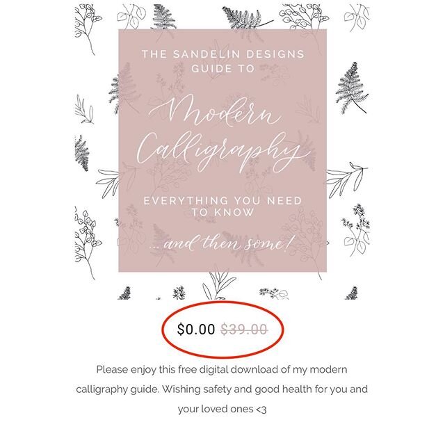 &hearts;️PLEASE SHARE&hearts;️ For anyone looking for a creative outlet to help get them through this challenging time, my guide to modern calligraphy is now available as a free download on my website. Please use it, distribute it, and share it. Appr