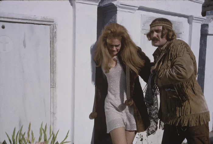 Dennis Hopper on set of Easy Rider