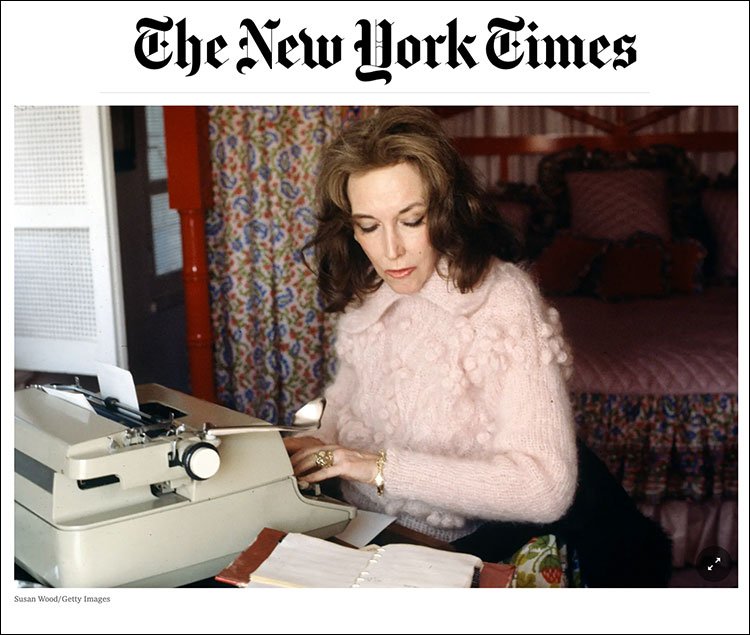 Helen Gurley Brown in the New York Times
