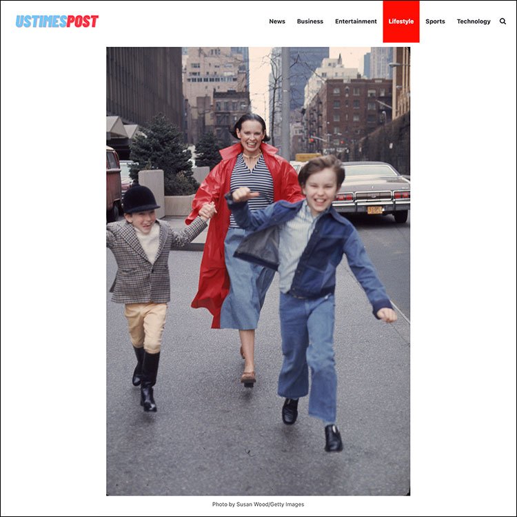 Gloria Vanderbilt in USTimesPost