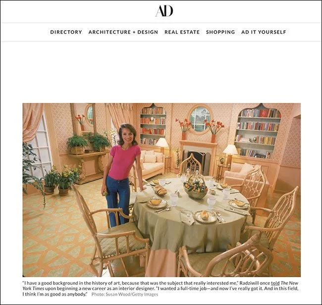 Susan Wood in Architectural Digest