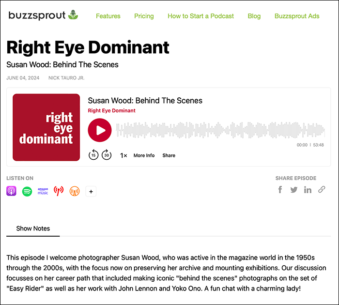 Susan Wood in buzzsprout.com