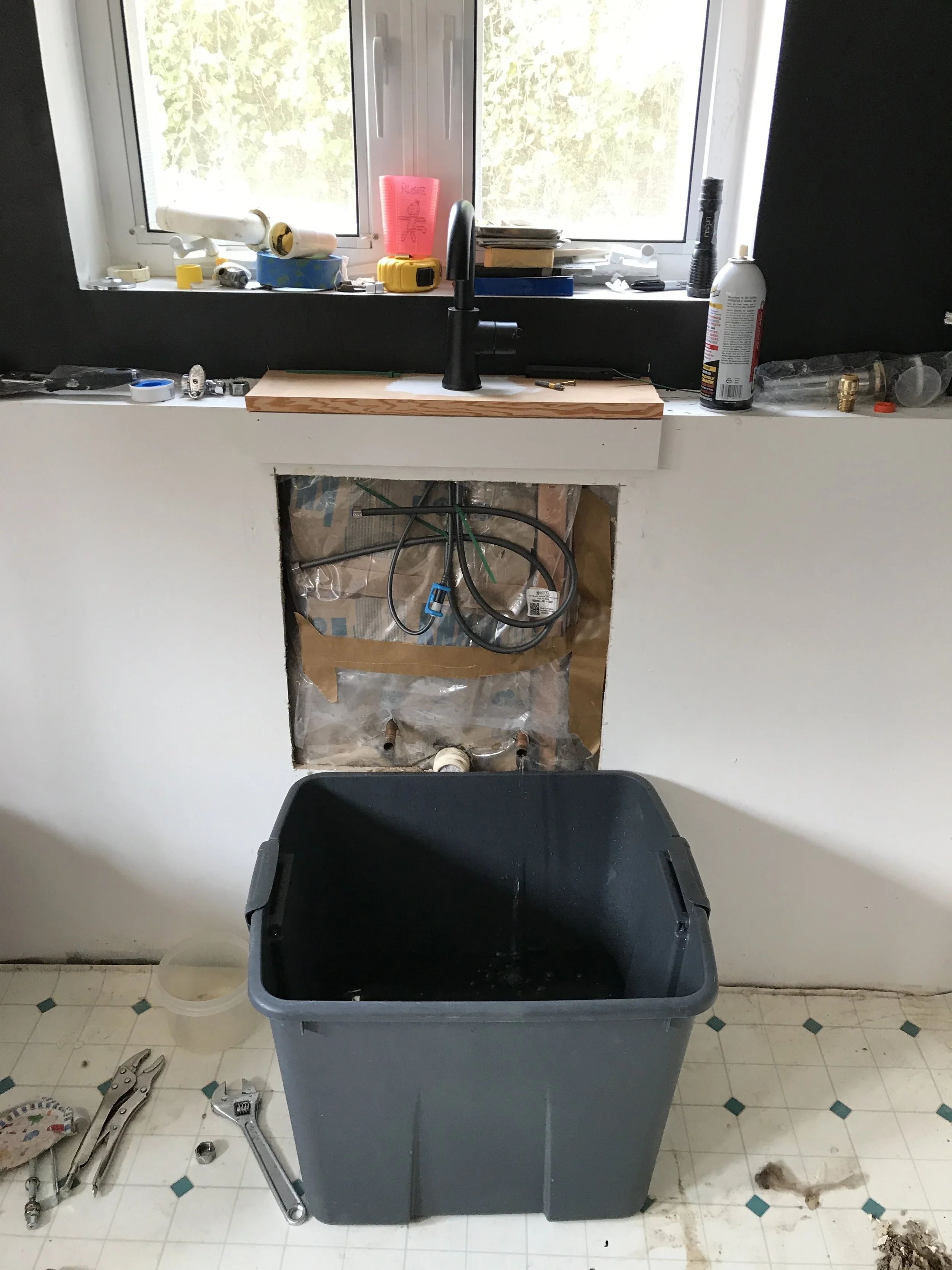 Project #8.1: Downdating the Guest Bath: Installing a faucet and the Alape Bucket Sink
