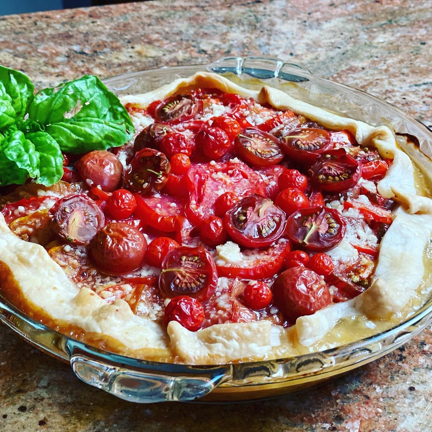 Heirloom Tomato Tart with Caramelized Onions and Gruyere