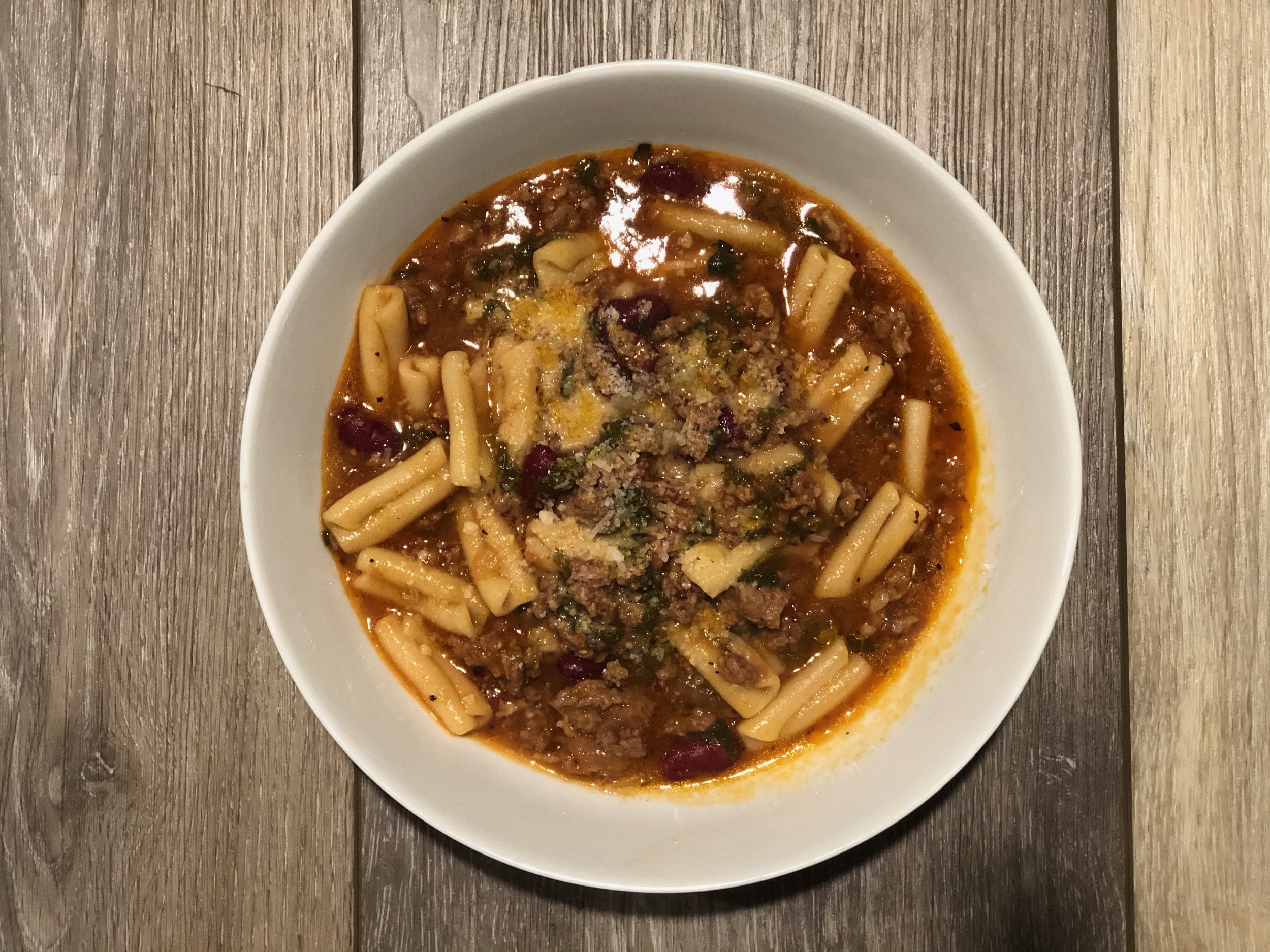 Sweet Italian Sausage and Pasta soup