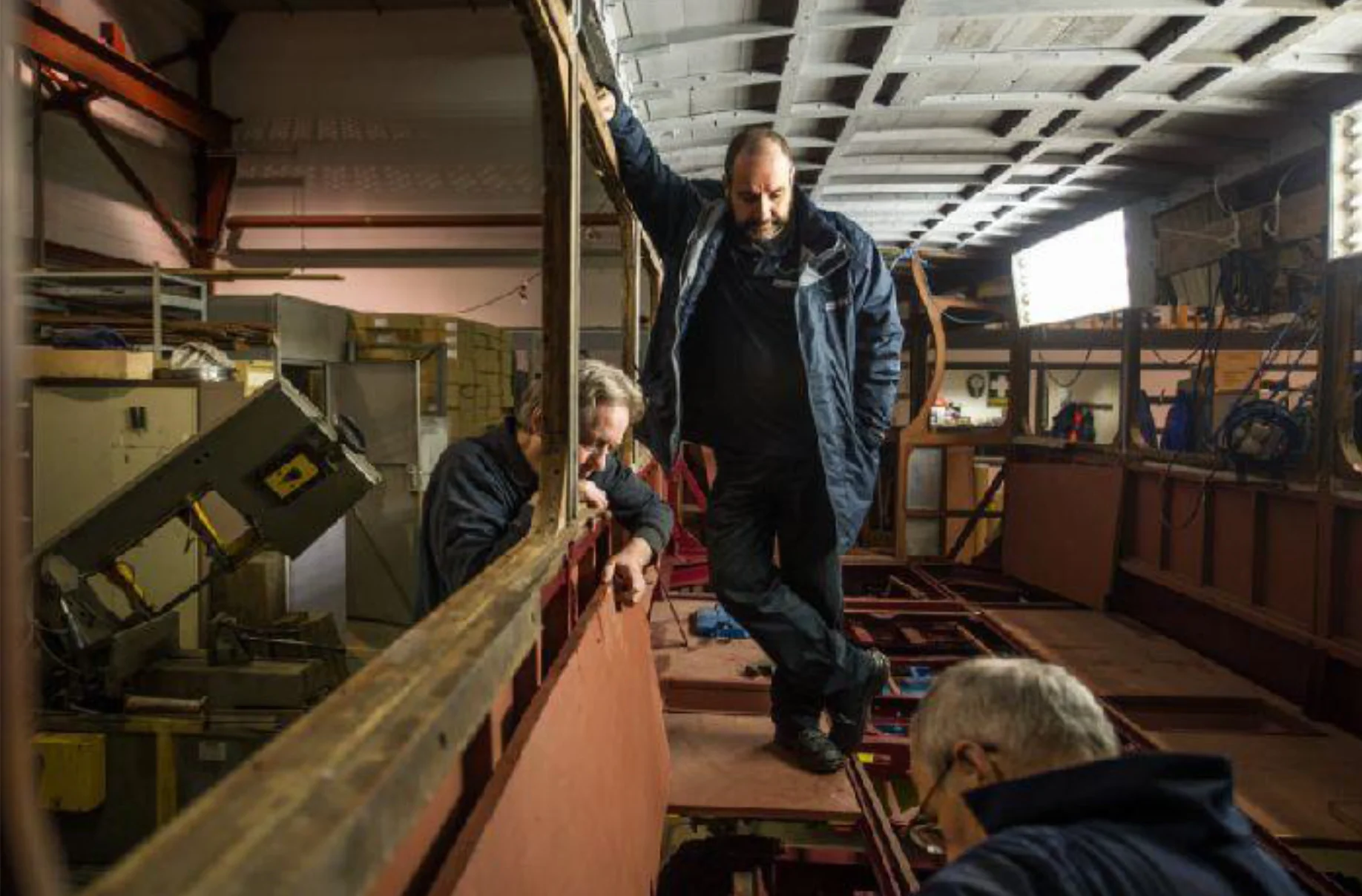 Retired engineers at Summerlee Museum of Scottish Industrial Life are restoring the tram to its former glory. Picture: John Devlin