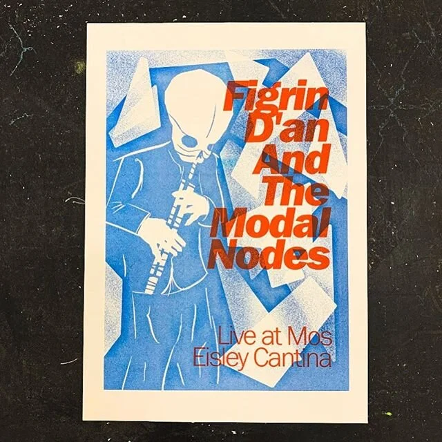 Still have some of these left over from the sale before Xmas. Click the product tag in the image to head over to the checkout and grab one for yourself. #starwars #cantinaband #starwarsprint #illustration #gigposter #tourposter #risograph #printmakin