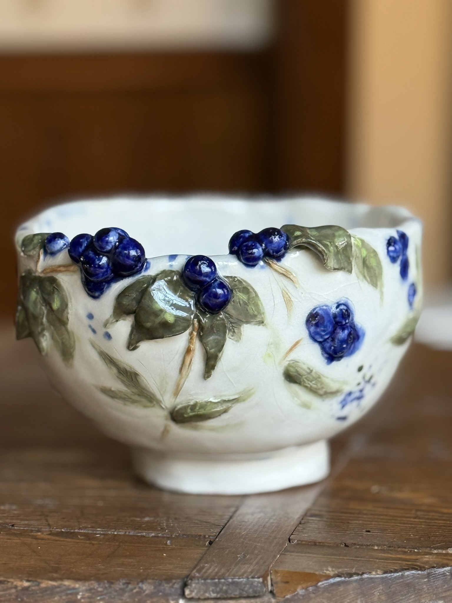 Medium Blueberry Serving Bowl