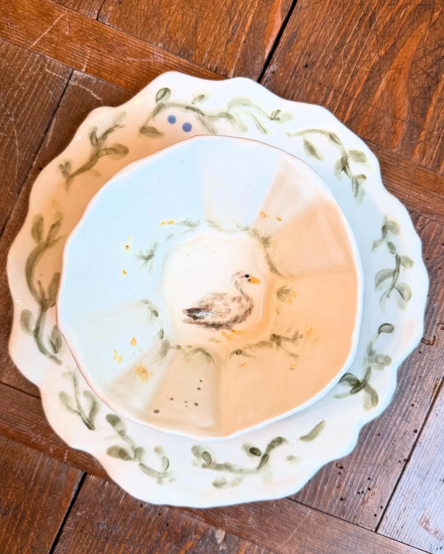 Watercolor Mallard Bowl