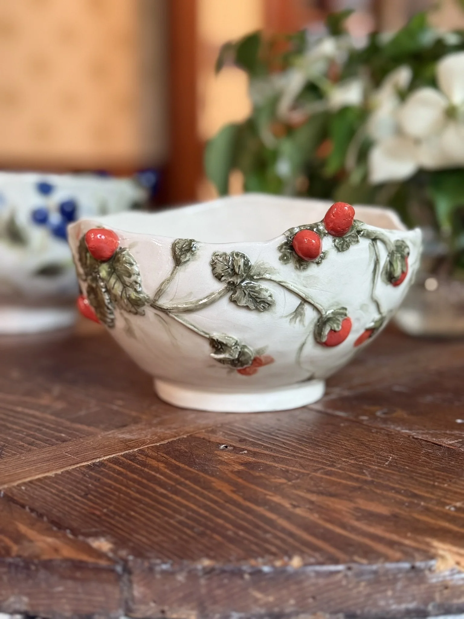 Small Strawberry Serving Bowl
