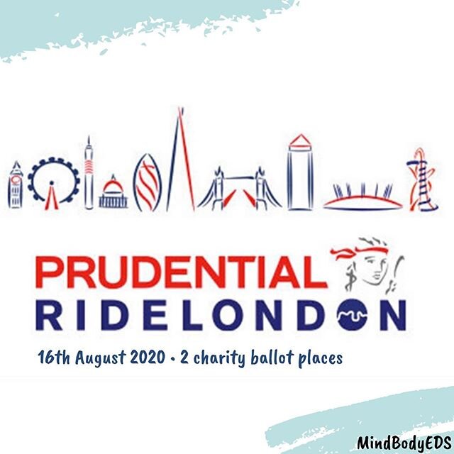 🚲 PRUDENTIAL RIDE LONDON 2020🚲
⠀⠀
Mind Body EDS have been lucky enough to have been allocated 2 charity ballot places for this years Prudential Ride London race on 16th August 2020!
⠀⠀
If you&rsquo;d like to take on a challenge whilst raising money