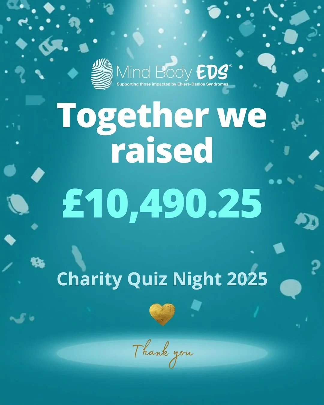 ✨What a night! What a community!✨

Thanks to your generosity, through tickets, donations, raffle entries and silent auction bids, our 2025 Charity Quiz Night raised an extraordinary &pound;10,490.25!

Every pound helps us continue supporting people l