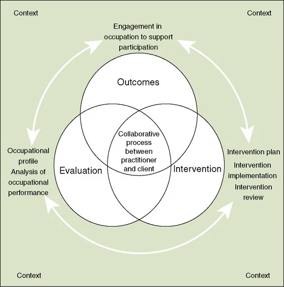 venn diagram of Occupational Therapy collaborative process