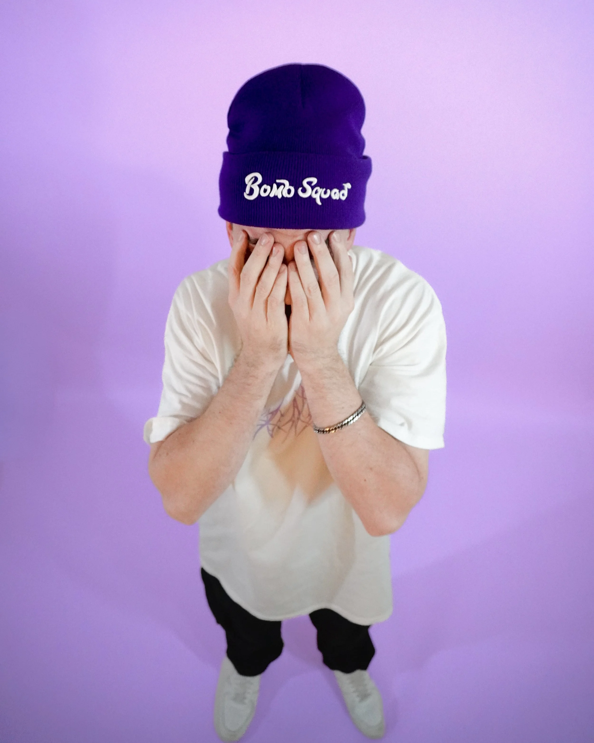 Purple BombSquad Embroidered Beanie