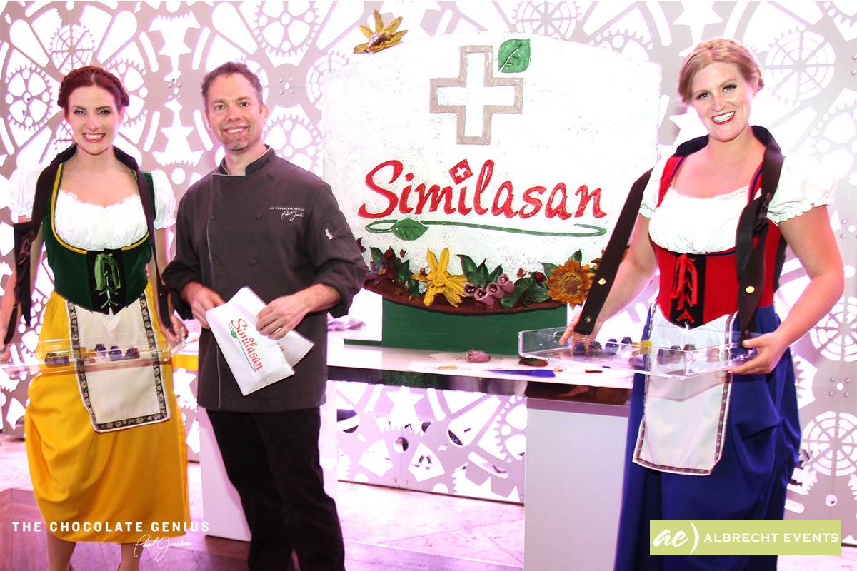 Similasan Chocolate Logo with Edible Flowers