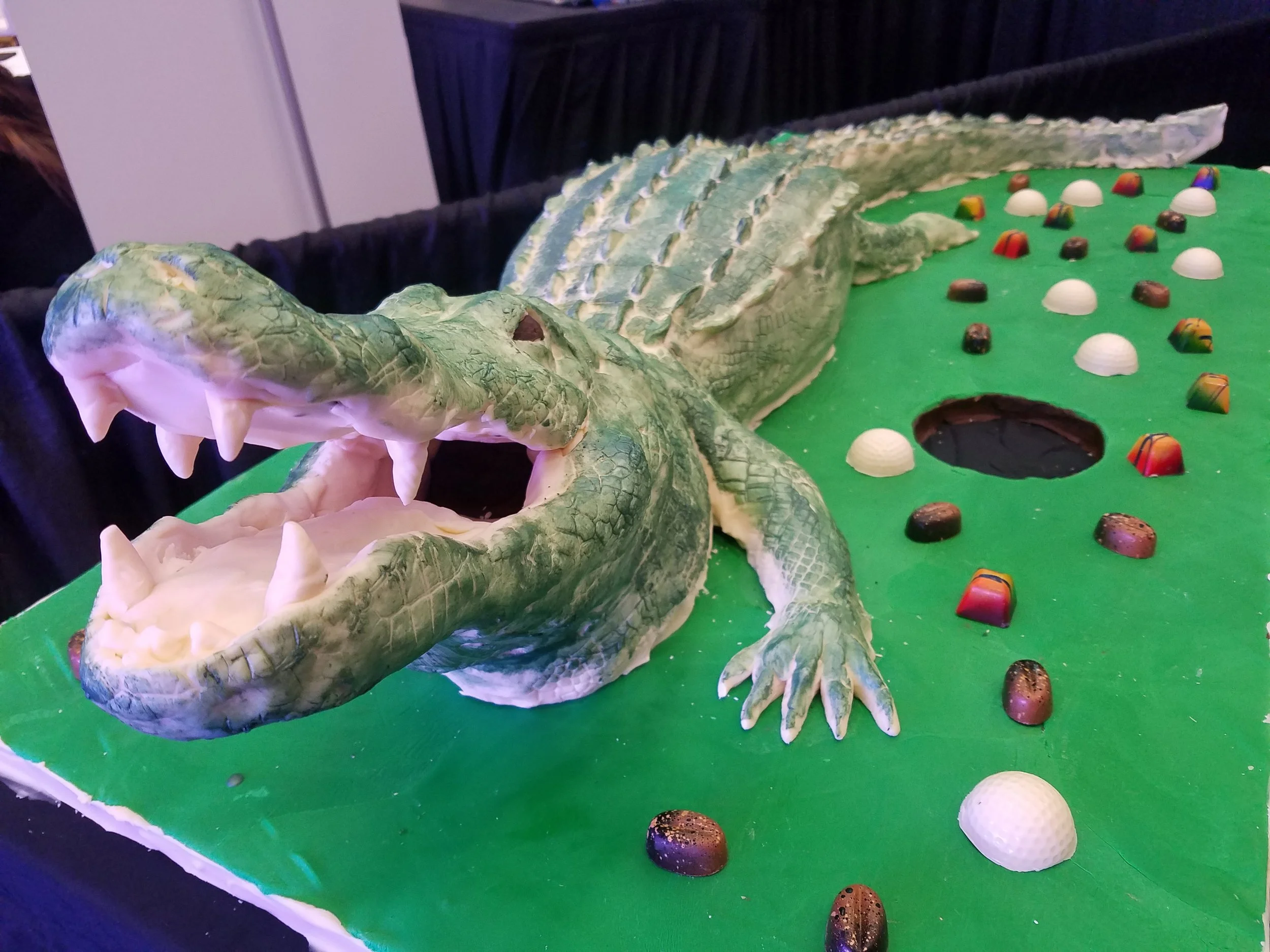 Life-size chocolate Alligator