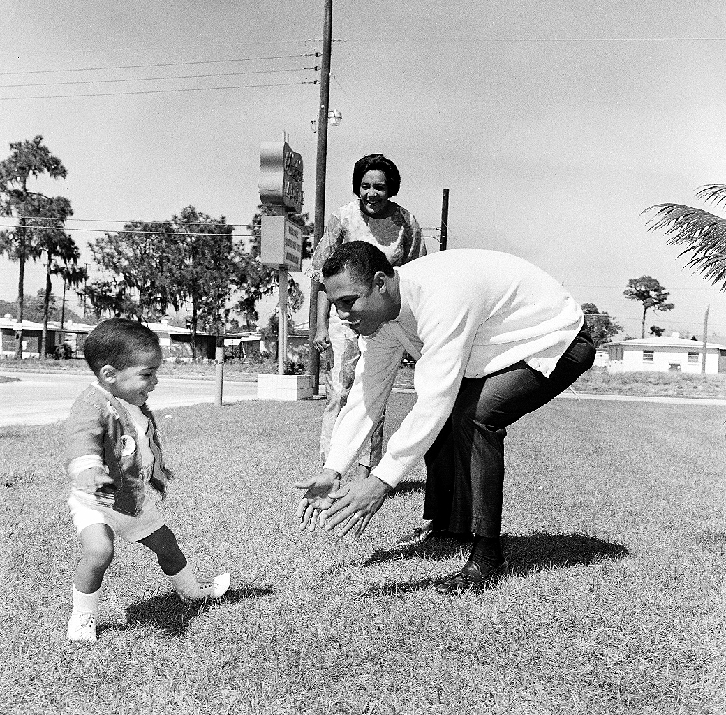  Tony and Pituka take a stroll with Victor, spring training 1967.   