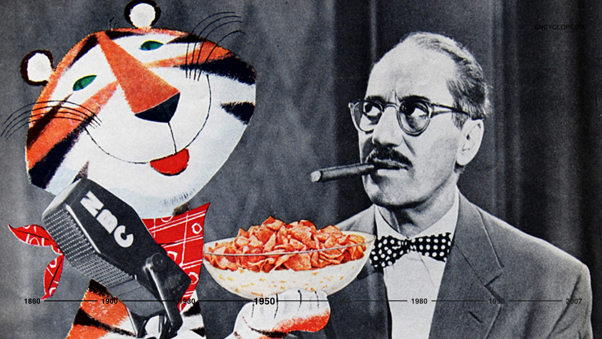  In the 1950s, a time of rock and roll, music, and television, Kellogg’s invented Frosted Flakes and its pitchman, Tony the Tiger was born. A symbol of energy and wit that became an instant hit, Tony's packages flew off the shelves and into the homes