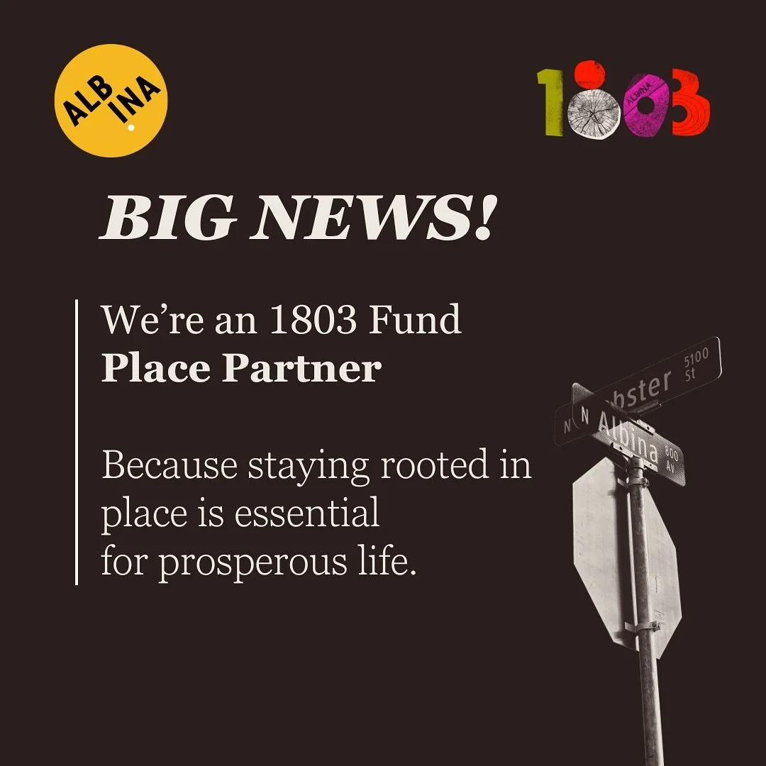 Major salute to our incredible partners at the @1803fund for featuring us in their inaugural cohort of place-based &ldquo;For the Future&rdquo; grantees. We are honored to be working hand in hand to build a better Portland 🫱🏽&zwj;🫲🏾❣️