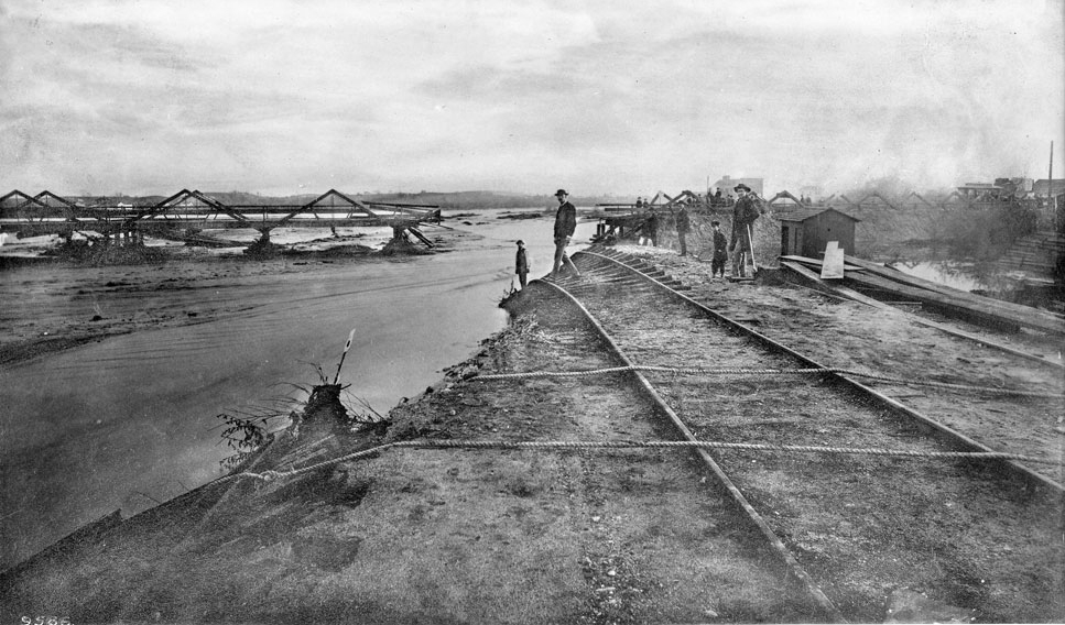  24. Flood damage south of the confluence, 1885 