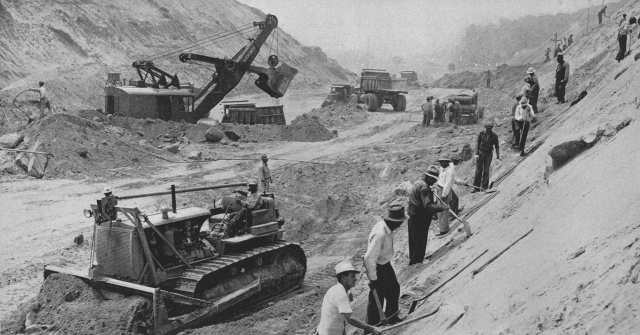  27. Removing a mountain for the Arroyo Seco Parkway, 1941 