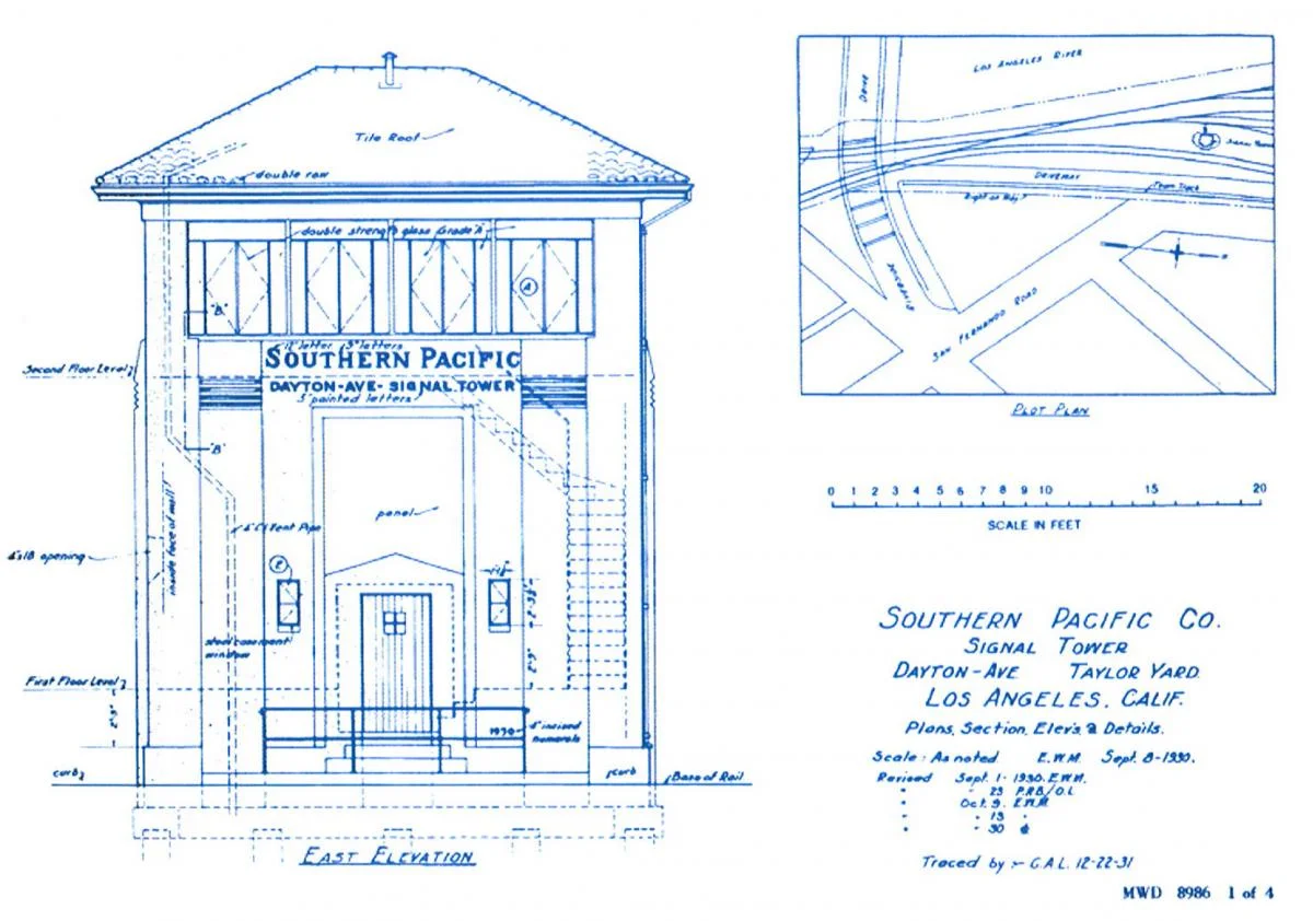 8. Dayton Avenue signal tower elevation, 1930
