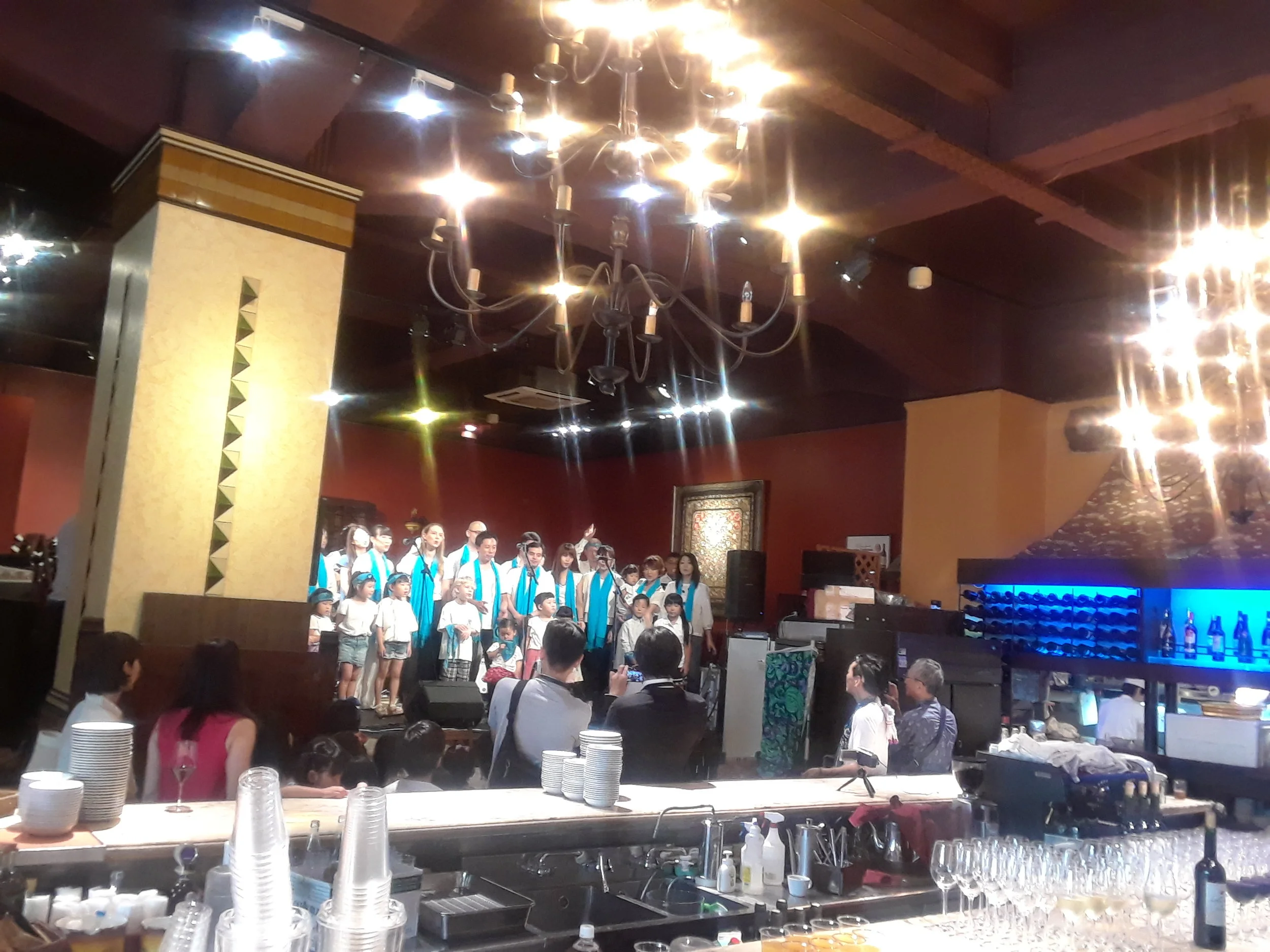 The choir sang with quite a lot of enthusiasm.