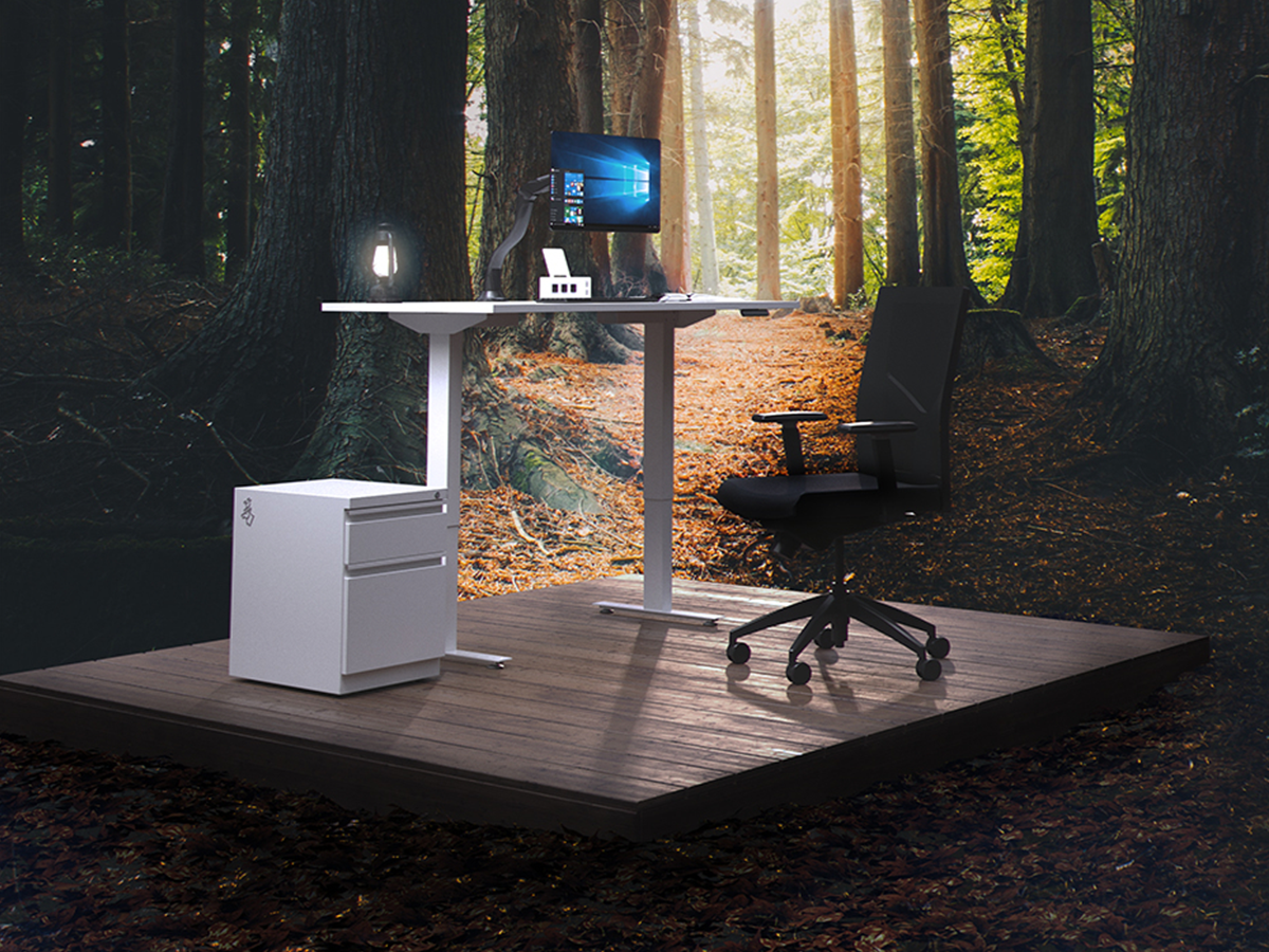 Electronic Height Adjustable Desk Standing Solo Zone
