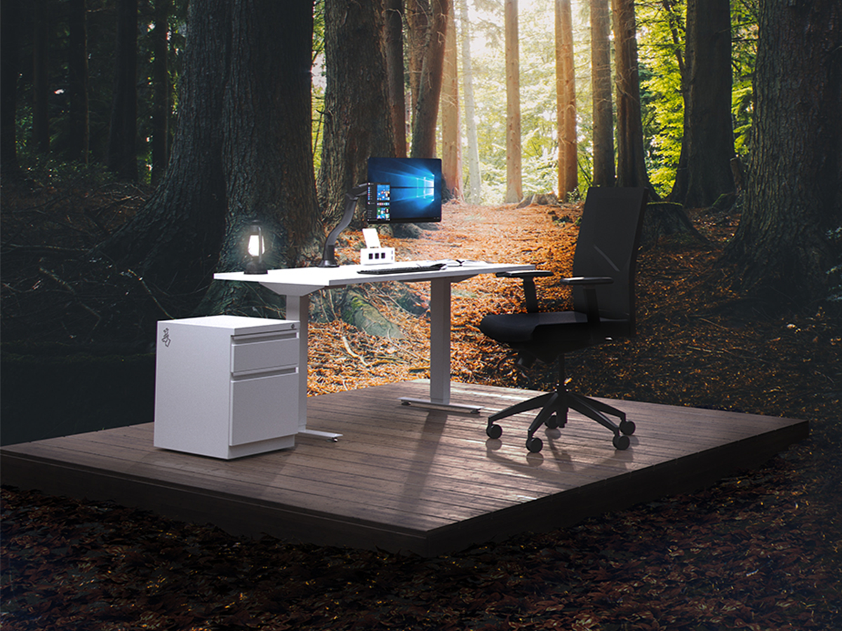 Electronic Height Adjustable Desk Sitting Solo Zone