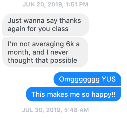 NOTE:  While I’m stoked about the result of this client/student, I can’t make a guarantee on every student attaining this income level!  This is dependent on your work, your blog niche and the economy – plus a host of other factors. Results not typi…