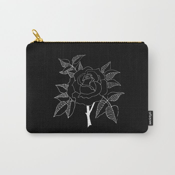 Carry-all Pouch - Black Rose