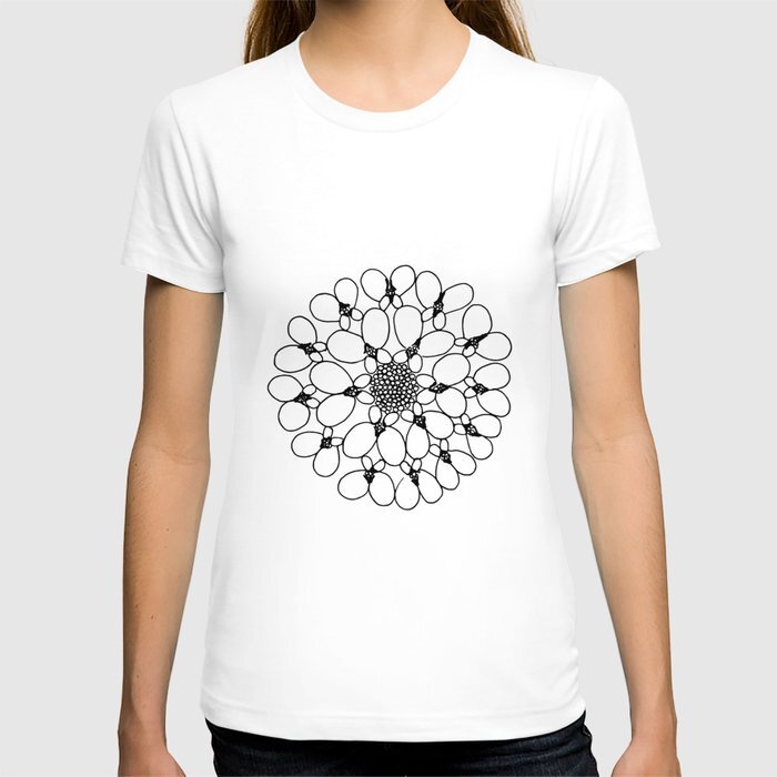 Flower White Mandala T-shirt