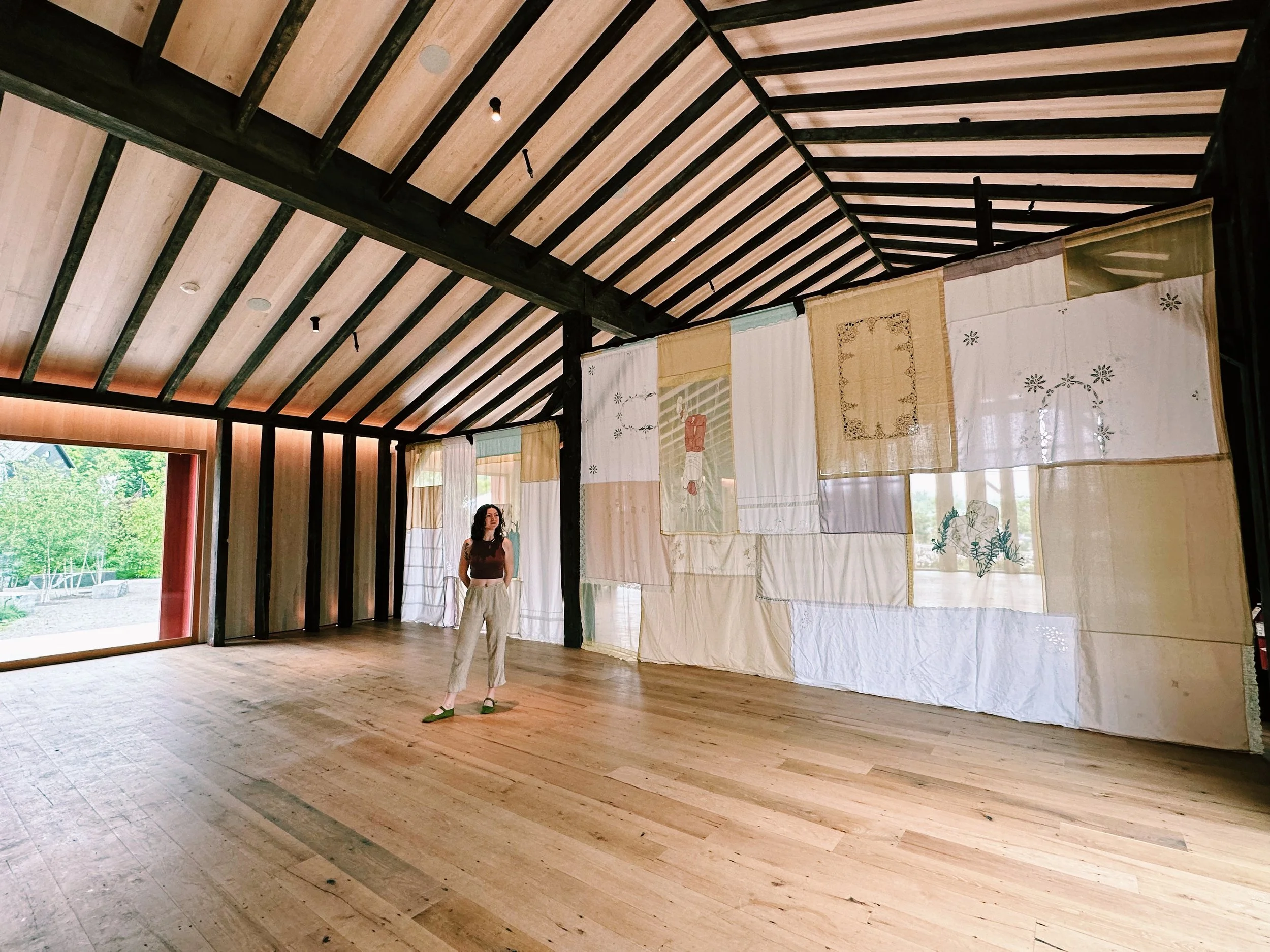 Custom fabric installation made for The Caboose in Hudson, NY. 2025.