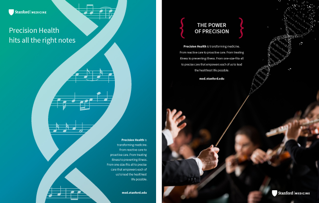 Precision Health ad concepts.