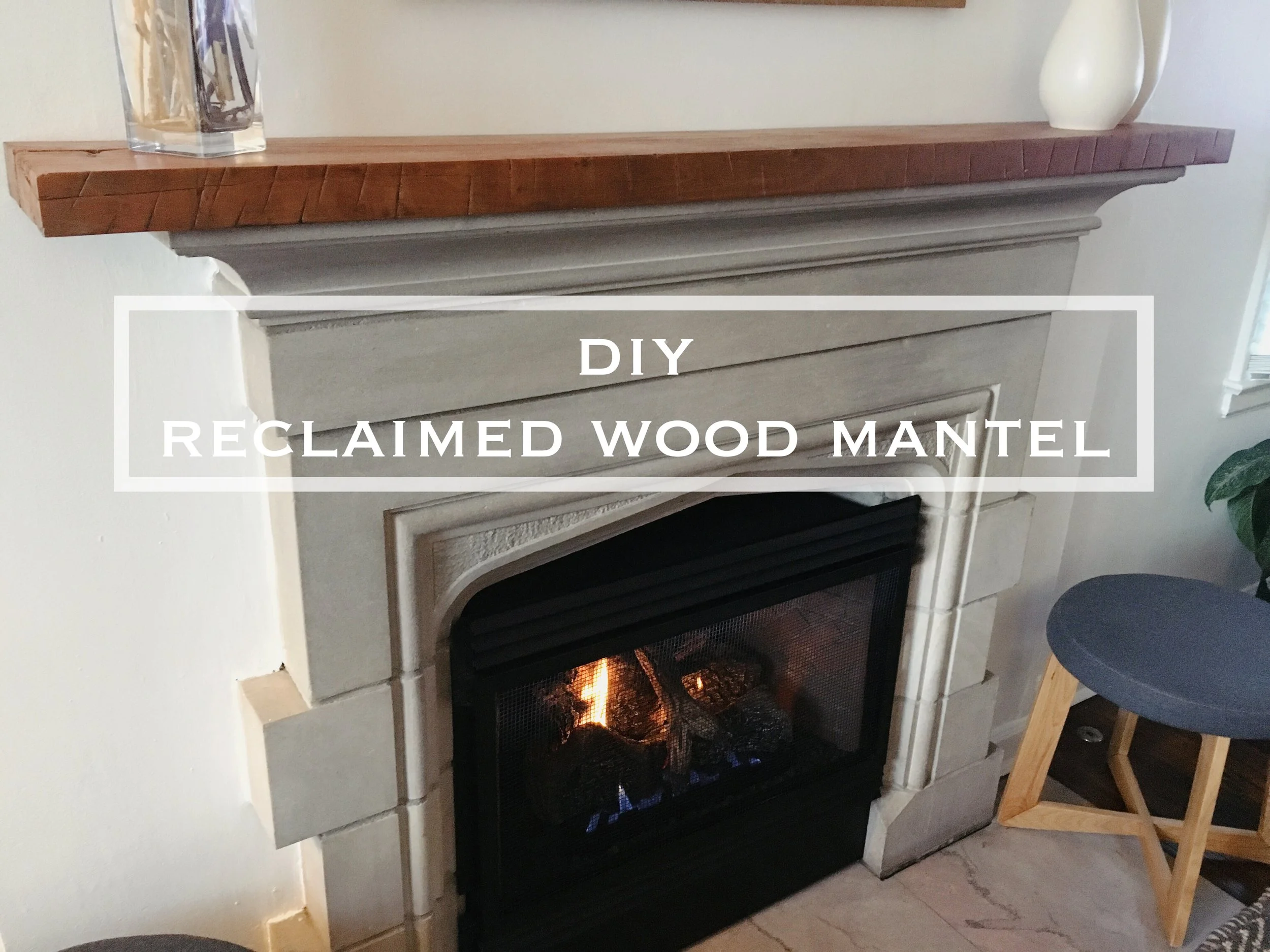 DIY Reclaimed Wood Mantel