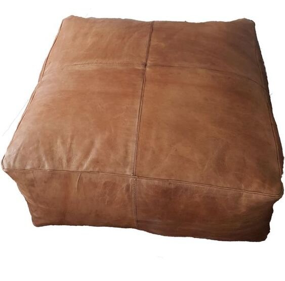 $428 | Leather Pouf