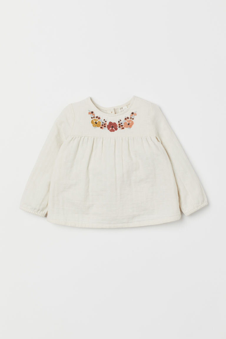 $20 | Embroidered Cotton Blouse