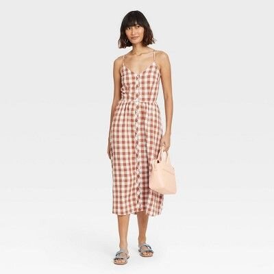 $28 | Gingham Button Dress